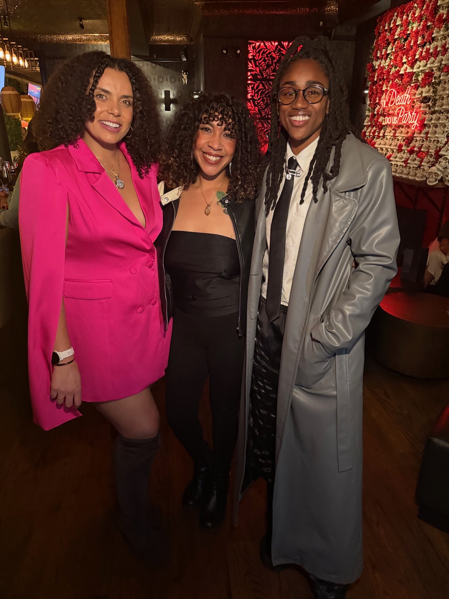Women of Purpose members at an evening event